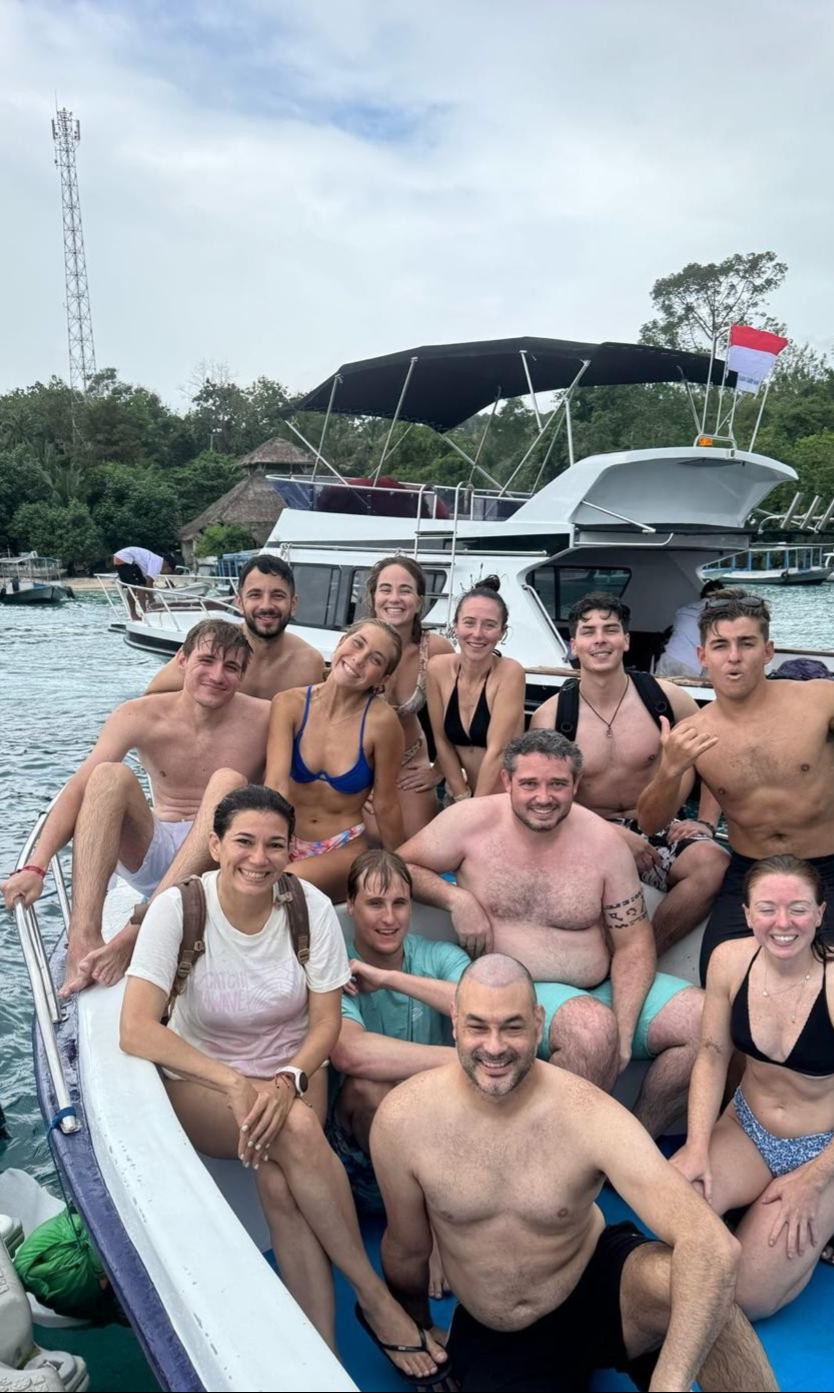 Boat group in Bali